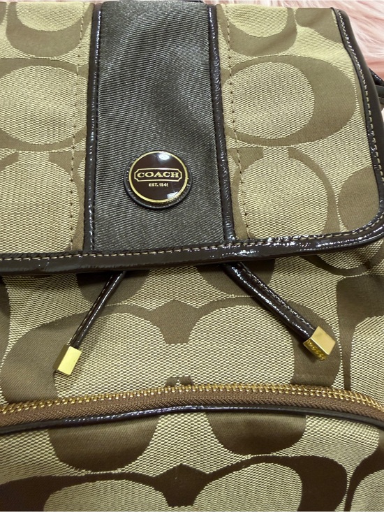 Coach Factory Khaki and Chocolate Signature Mini Backpack main image 10